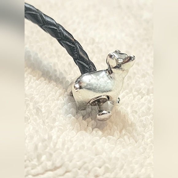 CUTE FRENCH BULLDOG BEAD STERLING SILVER - Picture 5 of 11